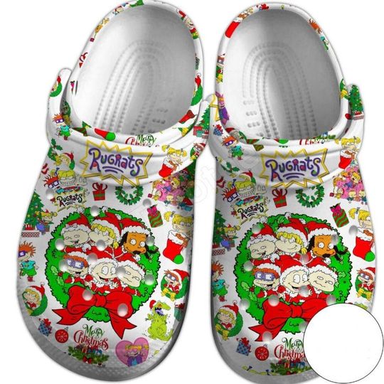 Christmas Clogs, Rugrats Clogs, Rugrats Shoes, Christmas Rugrats Clogs, Xmas Cartoon Slippers, Custom Clogs, Funny Clogs