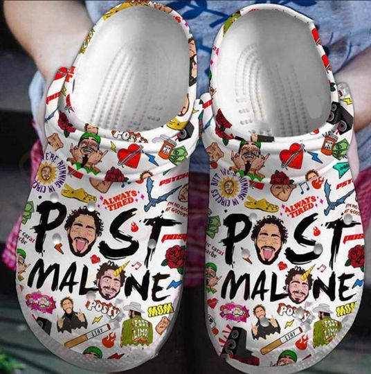 Post Malone Clogs, Post Malone Sandals, Post Malone Tour Shoes, Posty Clogs, Posty Howdy Gift, Post Malone Merch, Post Malone Fan