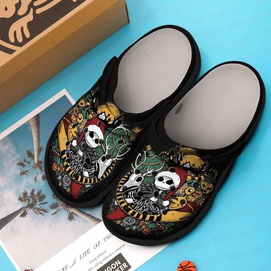 Nightmare Clogs, Starry Night Clogs, Nightmare Jack Skellington Shoes, Skellington Clogs, Nightmare Gifts, Nightmare Clogs Shoes
