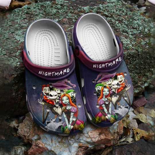 Nightmare Clogs, The Nightmare Family, Nightmare Jack Skellington Shoes, Skellington Clogs, Nightmare Gifts, Nightmare Clogs Shoes