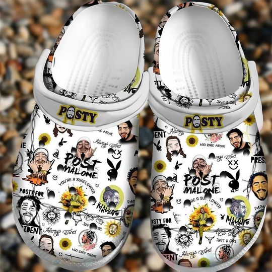 Post Malone Clogs, Posty Clogs, Post Malone Shoes, Post Malone Gifts, Post Malone Rapper, Post Malone Fan Gifts, Clogs For Men, Women