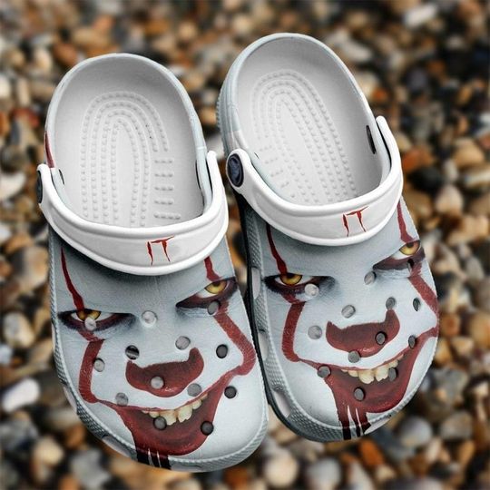 Pennywise Clogs, Pennywise Shoes, IT Movie Clogs, Halloween Gifts, Horror Movie Clogs Shoes, Clogs For Men, Women Clogs, Christmas Gift