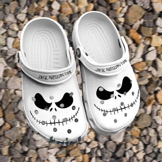 Nightmare Clogs, Nightmare Jack Skellington Shoes, Skellington Sandals, Nightmare Gifts, Nightmare Clogs Shoes, For Men, Women Clogs