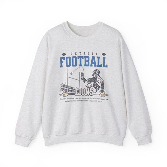 Vintage Detroit Football Crewneck Sweatshirt