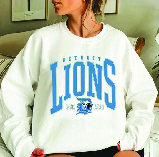 Detroit Lions Sweatshirt, Detroit Shirt, Detroit Lions Football Crewneck, Detroit Tee, Detroit Lions Gift