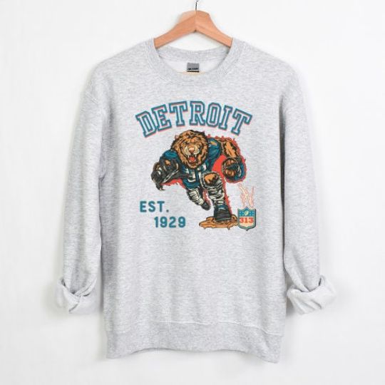 Detroit Lions Retro vintage Sweatshirt for men, women unisex