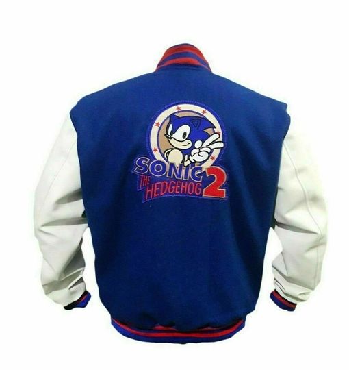 SEGA Sonic The Hedgehog 2 Varsity Jacket | Men's Retro Gamer Fashion | SEGA jacket | Limited Edition | Premium Quality
