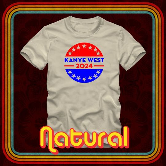 KANYE WEST 2024 - Funny Adult Graphic T Shirt - president flag deez independent election