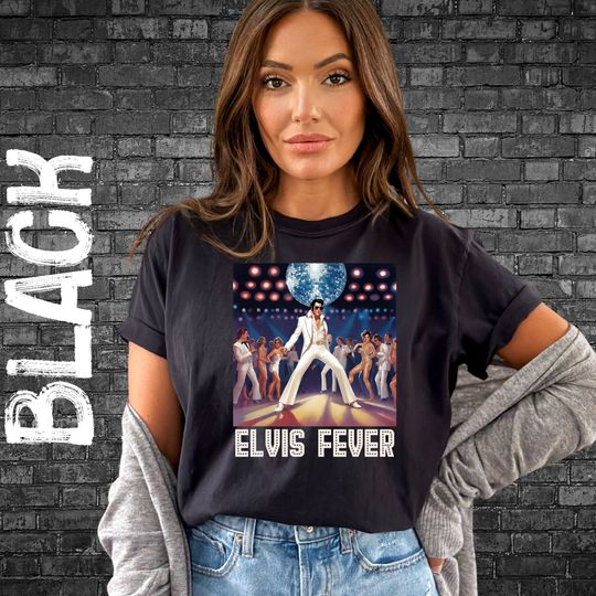 Elvis Fever Comfort Colors Tshirt, Vintage Elvis Tshirt, Disco Shirt, 70's Shirt