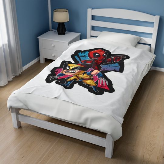 Marvel X-Men Deadpool and Wolverine Movie 2024, Wolverine Logan Blankets, MCU Fan, Marvel Bestie Couple Tee, Family Birthday, Marvel Comics