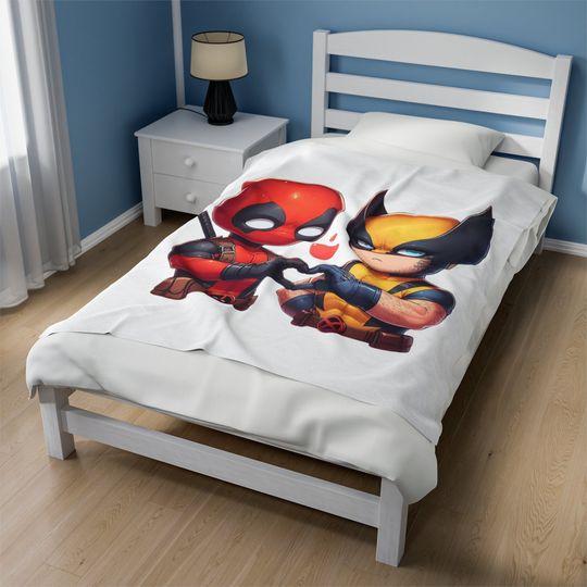 Marvel X-Men Deadpool and Wolverine Movie 2024, Wolverine Logan Blankets, MCU Fan, Marvel Bestie Couple Tee, Family Birthday, Marvel Comics
