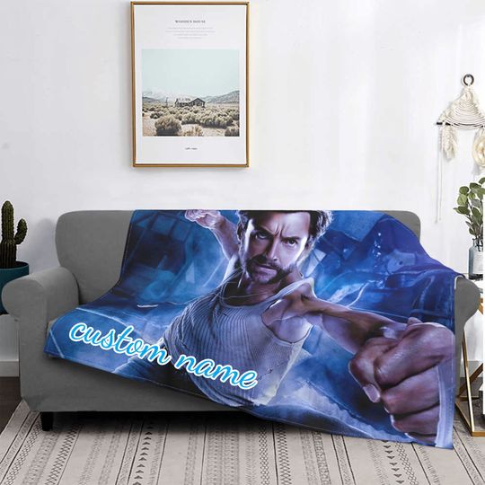 Custom Name Blanket Marvel Wolverine Personalized Blankets Birthday Gift
