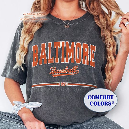 Vintage Baltimore Baseball Shirt, Comfort Colors, Distressed Baltimore Baseball, Birdland, Baseball Fan Gift, For Women and Men
