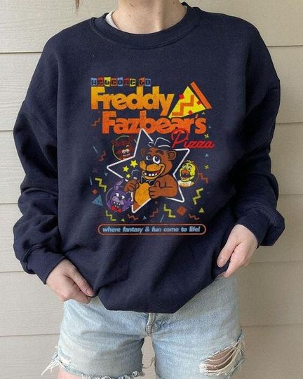 FNAF Freddy's Radical Retro Tee, Freddy's Pizza Aesthetic Inspired Tee, FNAF Shirt