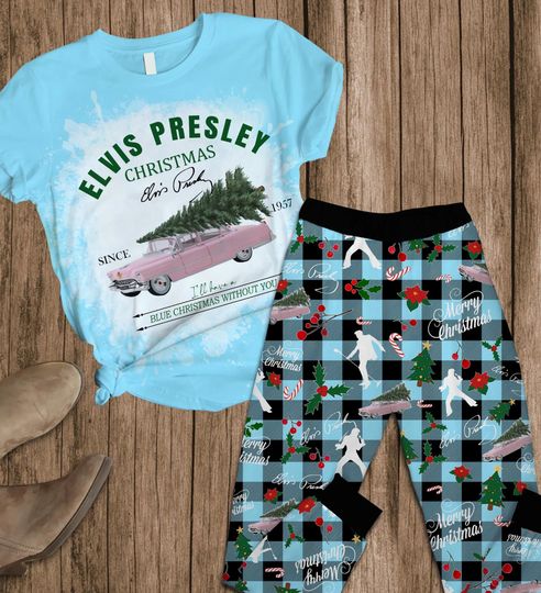 Elvis King Set Of Pajamas/Elvis Presley Holiday Pajamas/Elvis Presley Christmas Pajamas/Elvis Presley Pajamas Set/Elvis Pajamas/Elvis Lovers