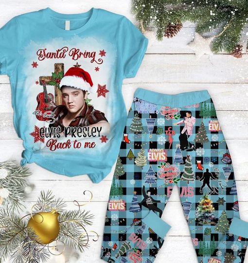 Elvis Presley Holiday Pajamas/Elvis Presley Christmas Pajamas/Elvis Presley Pajamas Set/Elvis Pajamas/Elvis King Set Of Pajamas/Elvis Lovers