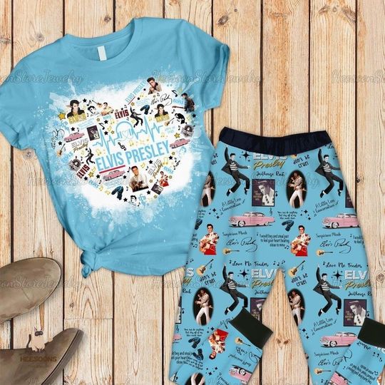 Elvis Presley Pajamas, Elvis King Pajamas Set, Elvis Presley Holiday Pajamas, Elvis Presley Pajamas Pants, Elvis Presley Women Pajamas