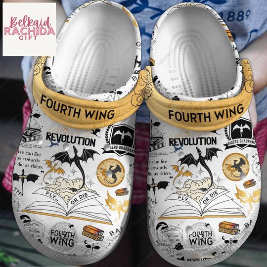 Halloween Fourth Wing Clogs, Basgiath War College, Violet Sorrengail, Bookish Lover Shoes, Birthday Gift, Riders Quadrant Sandals