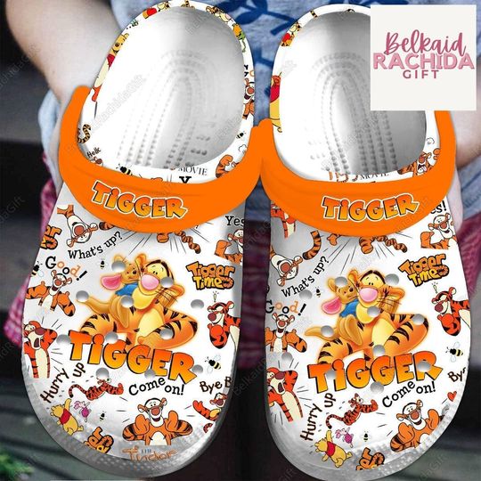 Halloween Tigger Clogs, Winnie The Pooh Shoes, Tigger Movie Sandals, Disney Movie Characters Shoes, Cute Cartoon Gift, Tigger Outfit