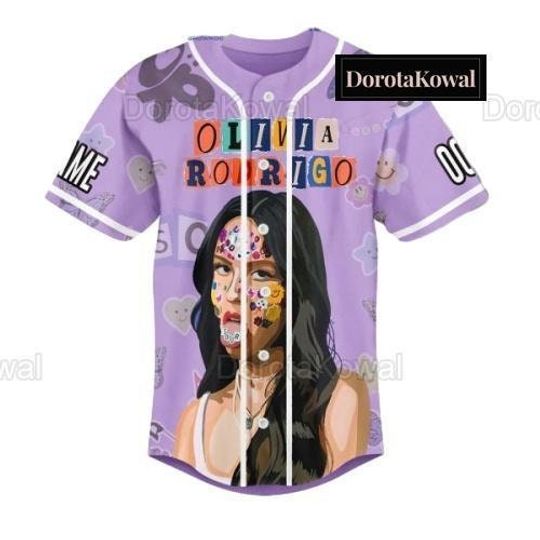 Personalized Olivia Rodrigo God Its Brotal Out Here Baseball Jersey, Olivia Rodrigo Tour, Olivia Rodrigo Gift, Baseball Shirt