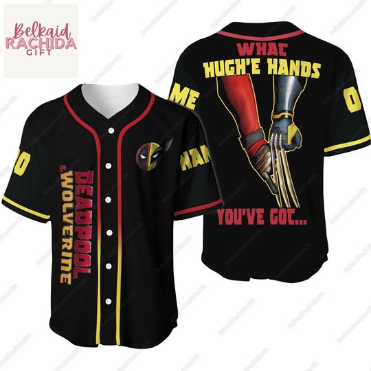 Halloween Custom Deadpool And Wolverine Jersey, Deadpool 3 Movie Baseball Shirt, Deadpool Wolverine Friends Forever, 3D Printed Jersey