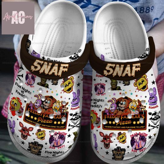 Halloween Five Nights At Freddy's Clogs, Five Nights At Freddy's Sandals, Freddy Fazbear Shoes, Game Horror Shoes, Halloween Gifts