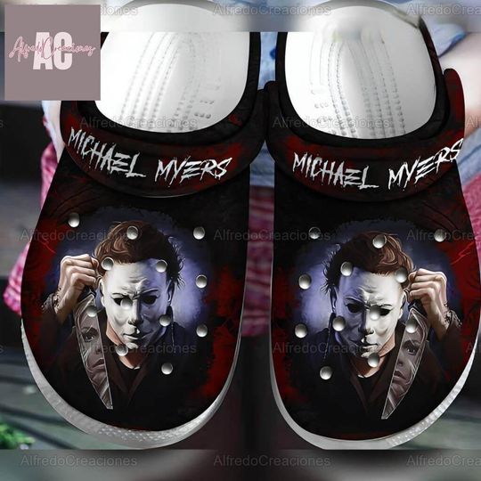 Halloween Michael Myers Clogs, Michael Myers Sandals, Horror Movie Shoes, Halloween Movie Shoes, Scary Movie Shoes, Halloween Gifts