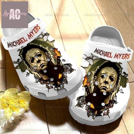 Halloween Michael Myers Clogs, Michael Myers Sandals, Horror Summer Shoes, Scary Movie Shoes, Horror Movie Shoes, Halloween Gifts