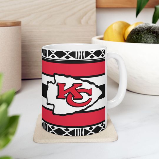 Kansas City Chiefs Ceramic Coffee Mug, American Football Mug, Father Gift, Gift For Him