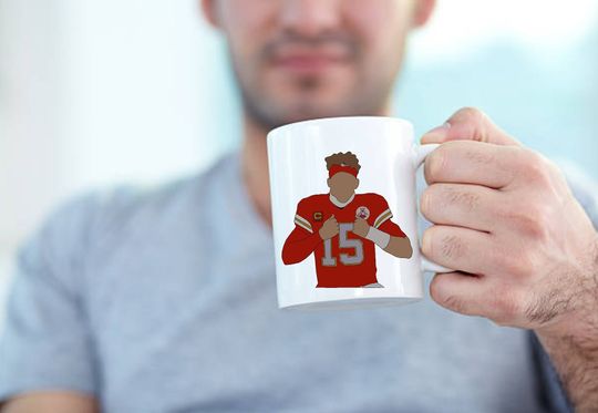 Patrick Mahomes Ceramic Coffee Mug, American Football Mug, Father Gift, Gift For Him