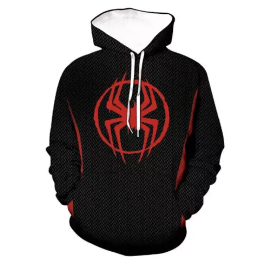 Spider-Man Across The Spider-Verse Miles Morales Hoodies Cosplay Pullover