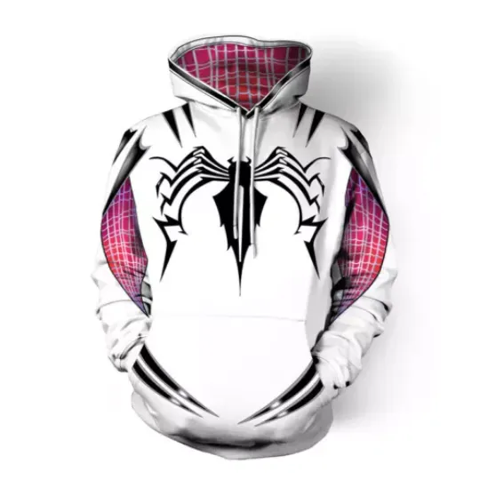 Spider-Man Gwen Stacy Pullover Hoodie Cosplay Party Hooded Sweatshirts