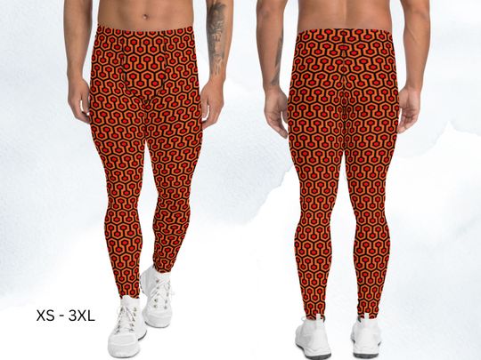 The Scary Hotel Men's Leggings BRIGHT  Meggings Overlook Hotel Cosplay Costume The Stanley Hotel Horror Goth Halloween Gift for Him