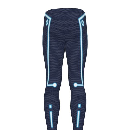 Tron Legacy Men's leggings Tron Ride Halloween Costume Running Costume Half Marathon Cosplay Outfit World Birthday Theme Party Gift