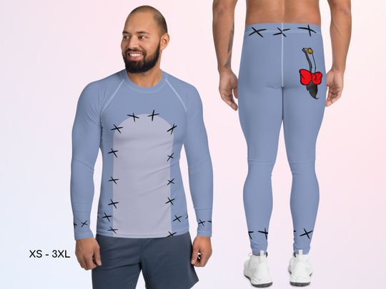 Winnie the Pooh Eeyore Men's Leggings & Rash Guard, Meggings, Classic Pooh, Cosplay