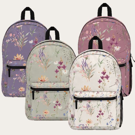 Floral Rucksack, Floral Backpack, Flower Backpack, Flower Print Backpack, Floral Print Backpack, Vintage Floral Backpack, Botanical Backpack
