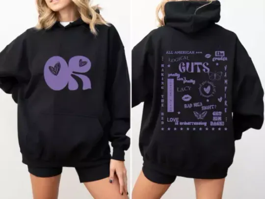 Two-sided Olivia Rodrigo Guts Tour 2024 Hoodie, The Guts World Tour 2024 Hoodie