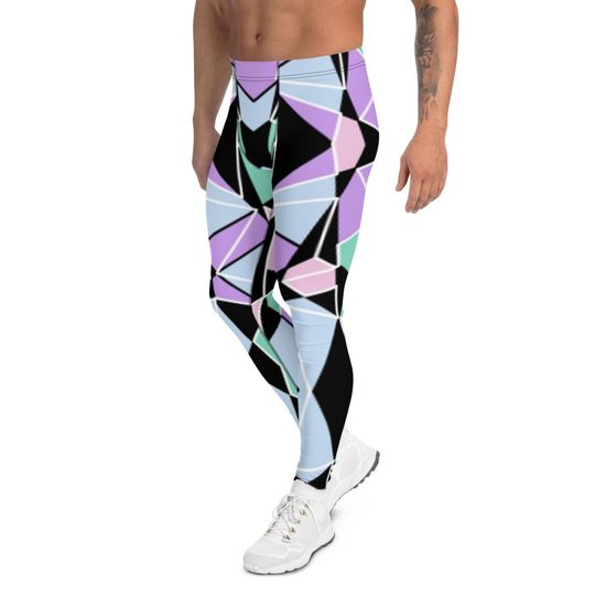 Men's Fashion Leggings | Patterned Pastel Goth Harajuku Aesthetic | Festival Meggings