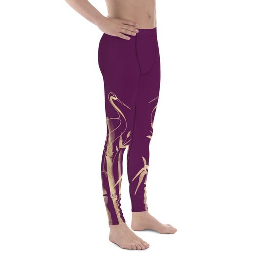 Men's Leggings  Gold Grane, Gold Bamboo Leaf