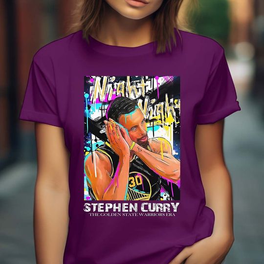 Stephen Curry Golden state Warriors Night Night Shirt Curry shirt Vintage 90s Shirt Graphic Tee Retro Shirt Gift For Dad Gift For Boys