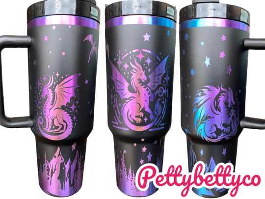 Dragon Tumbler - Fantasy Dragon Engraved Tumbler  - Dragon Book Engraved Tumbler - In My Dragon Era - Booktok Engraved Cup -Book Theme