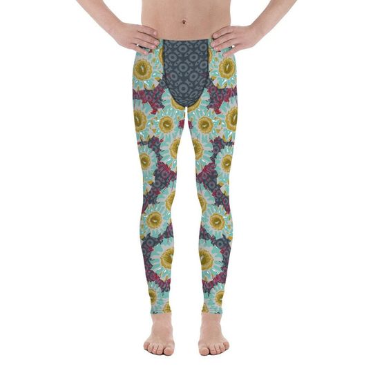 Cactus Flower Men's Leggings. Mike Gordon Bass Bombs Yoga Pants