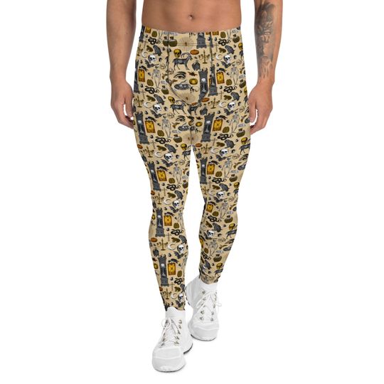 Gothic Curiosity Curio Men's Leggings, Men's Gym Tights, Fitness Goth
