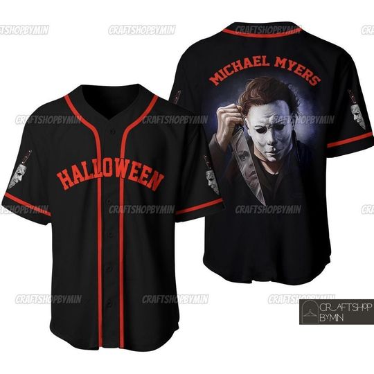 Michael Myers Jersey Shirt, Michael Myers Baseball Shirt, Michael Myers Baseball Youth Adult Jersey, Horror Jersey, Halloween Jersey