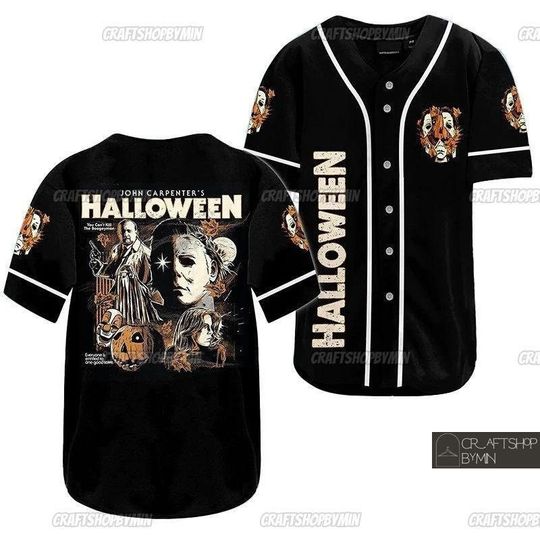 Michael Myers Baseball Jersey, Halloween Movie Baseball Shirt, Horror Movie Shirt, Halloween Michael Myers Jersey Shirt, Halloween Gift