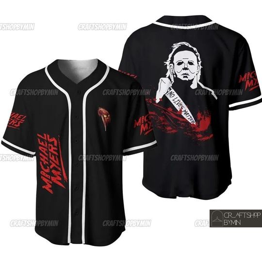 Michael Myers Jersey Shirt, Michael Myers Baseball Shirt Michael Myers Baseball Jersey, Horror Movie Jersey, Halloween Jersey