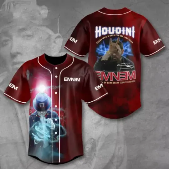 Eminem The Death Of Slim Shady Red Baseball Jersey Shirt