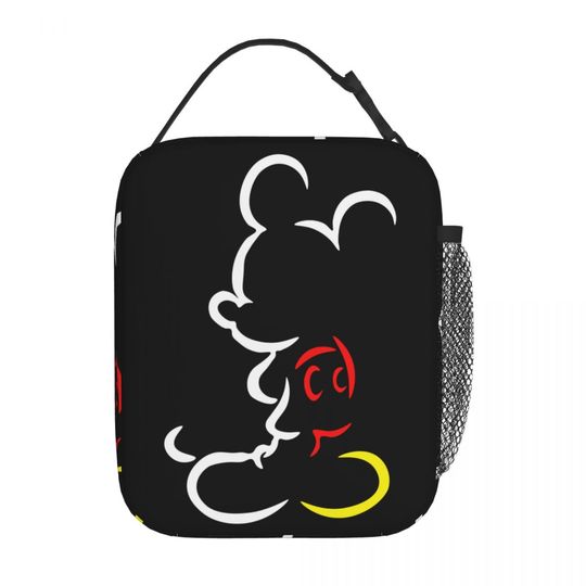 Mickey Mouse Insulated Lunch Bags Leakproof Reusable Cooler Bag, Tote Lunch Box Beach Picnic Food Storage Bags