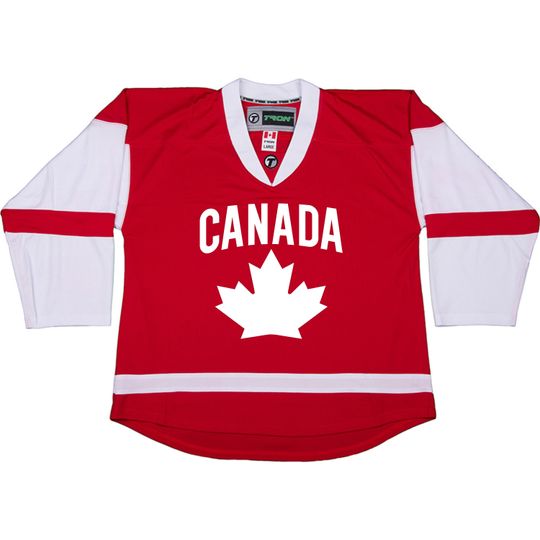 Customized Junior Worlds Canada Ice Hockey Jersey with Name and Number on Back