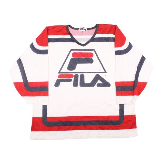 Vintage FILA Hockey Jersey Big Logo Size L , 90's , Y2K , Hip Hop